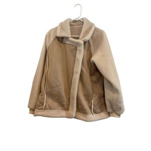 Emory Rose NWT Sherpa Lined Beige Jacket Women L